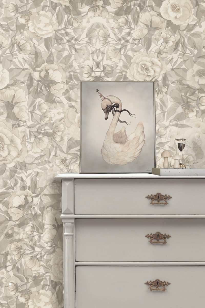 Floral_wallpaper_poppies_white_Mrs_Mighetto