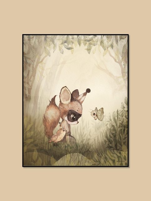 Animal_green_forest_print_poster_boys_room_Mrs_Mighetto
