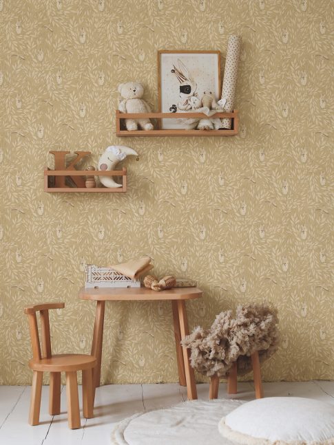 wallpaper_mrsMighetto_kidsroom_yellow_bunnies